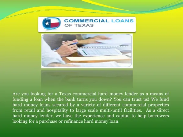 Commercial Land Financing Texas