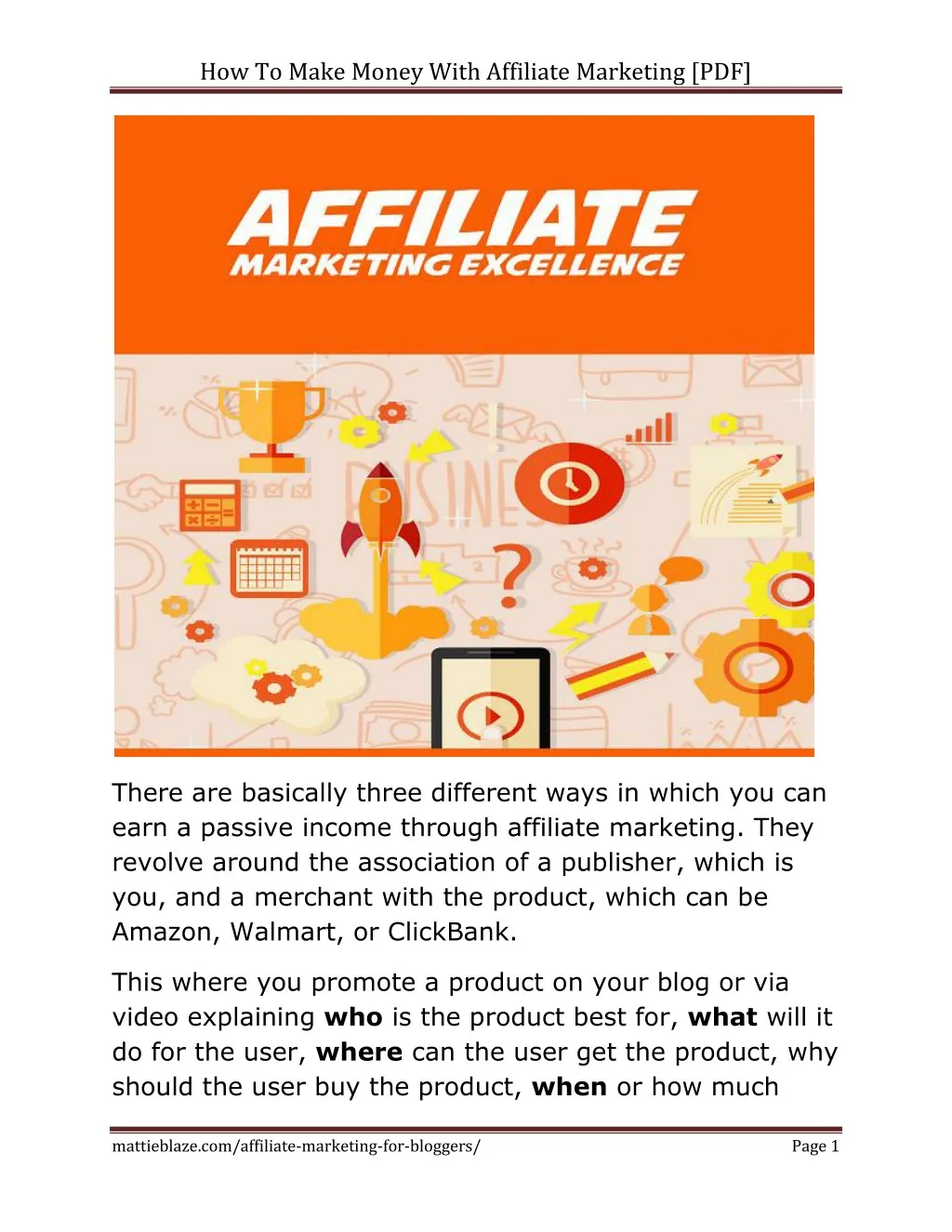 how to make money with affiliate marketing pdf