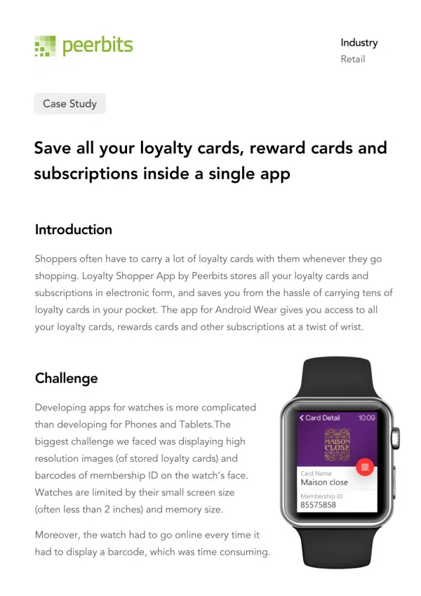 Carry all your loyalty cards with you without actually carrying them