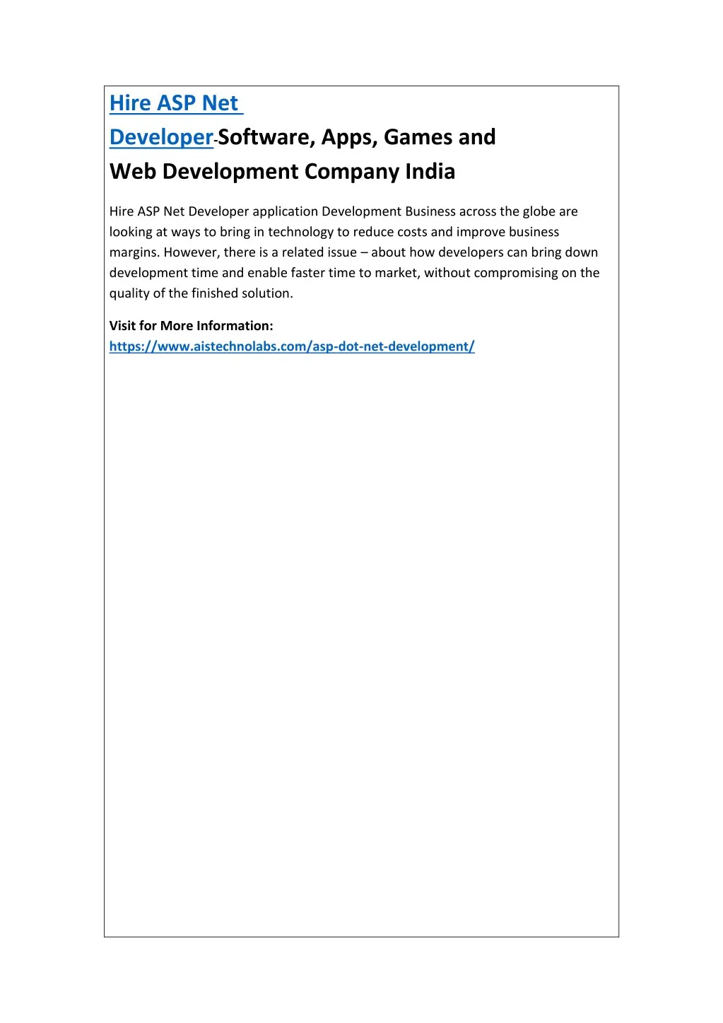 hire asp net developer software apps games