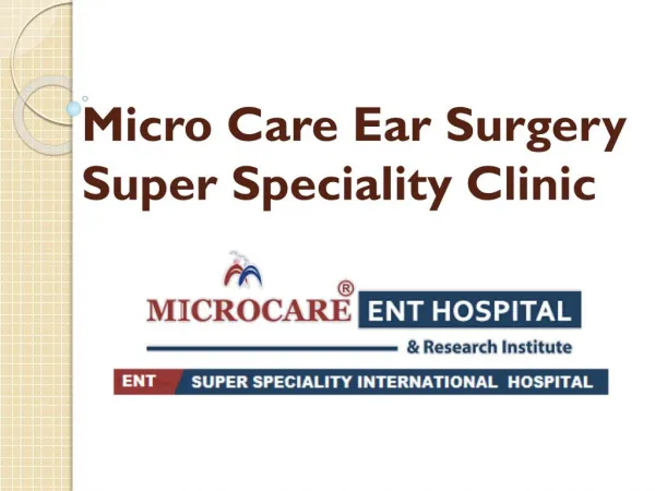 Ear Surgery in Hyderabad | Ear Surgery Doctors in Hyderabad