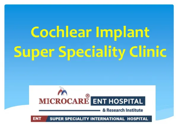 cochlear implant surgery in hyderabad | cochlear implant cost in hyderabad
