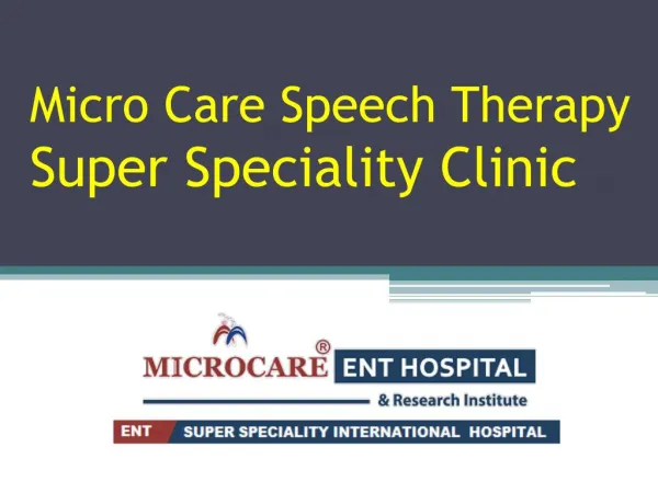 Speech Therapy Hospitals in Hyderabad | Speech Therapy in Hyderabad