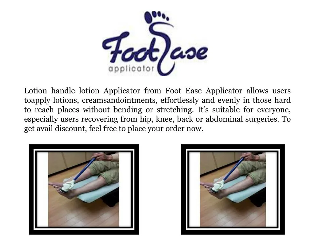 lotion handle lotion applicator from foot ease