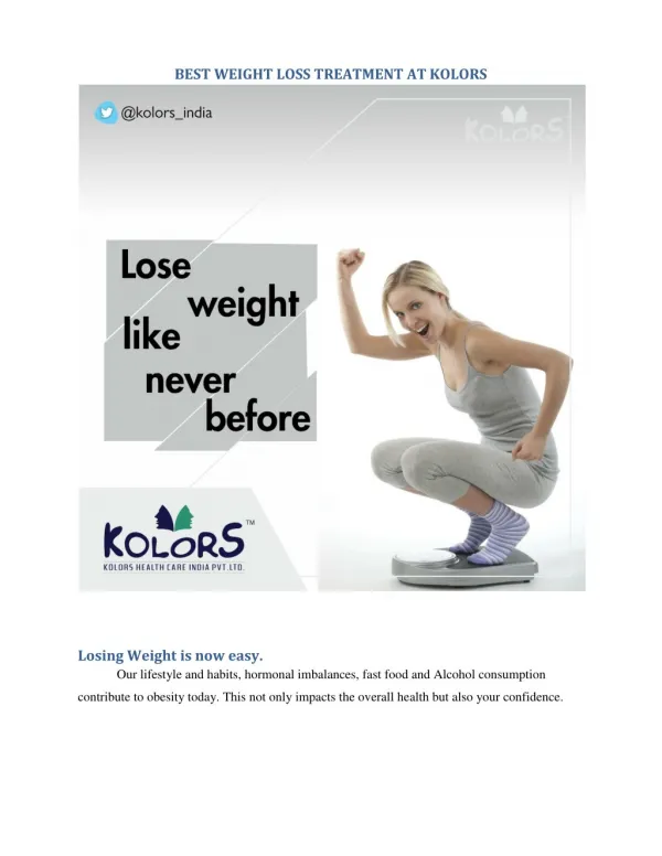 Best weight loss Treatment at Kolors