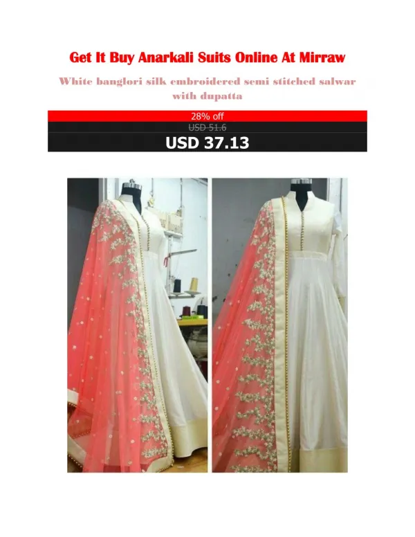 Get It Buy Anarkali Suits Online At Mirraw