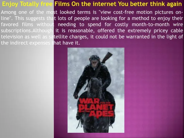 Enjoy Totally free Films On the internet You better think again
