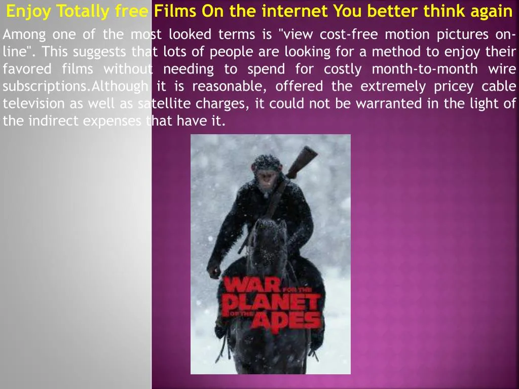 enjoy totally free films on the internet