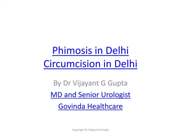 Circumcision and Phimosis