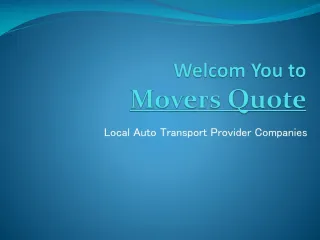 long distance movers - slide 1