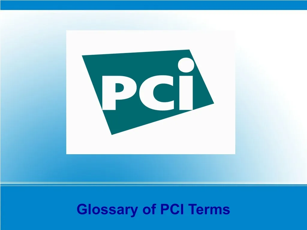 glossary of pci terms