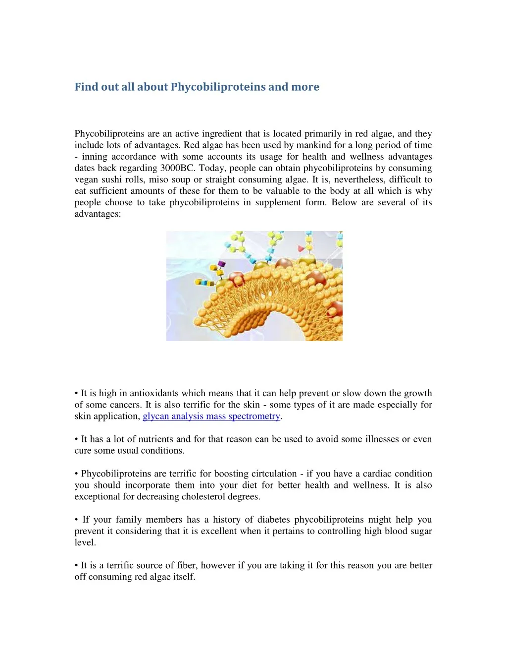 find out all about phycobiliproteins and more