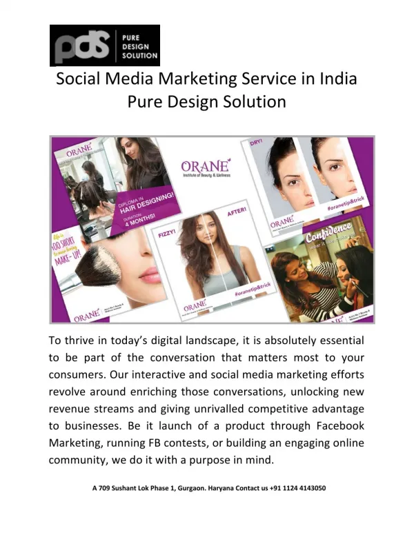 Social Media Marketing Service in India | PDS