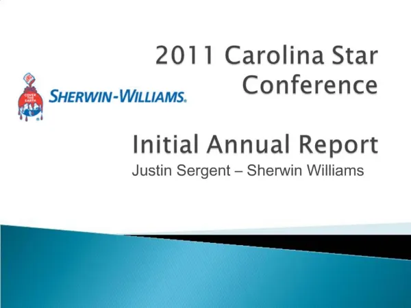 2011 Carolina Star Conference Initial Annual Report