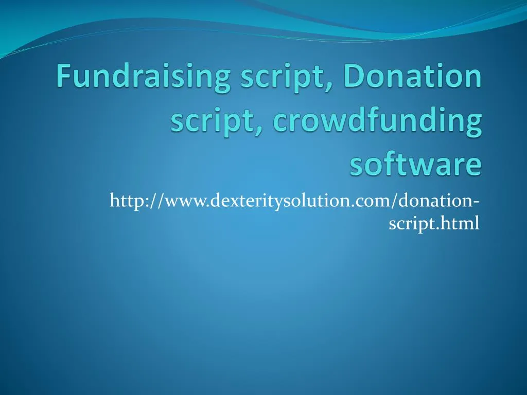 fundraising script donation script crowdfunding software