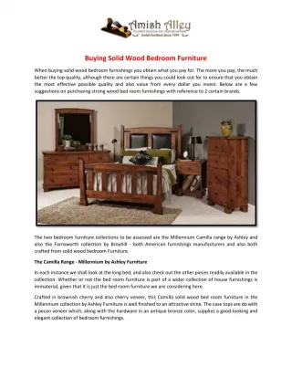 Buying Solid Wood Bedroom Furniture
