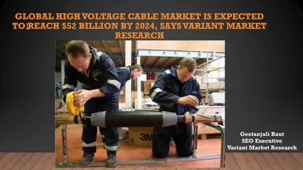Global High Voltage Cable Market is Expected to Reach $52 Billion by 2024, Says Variant Market Research
