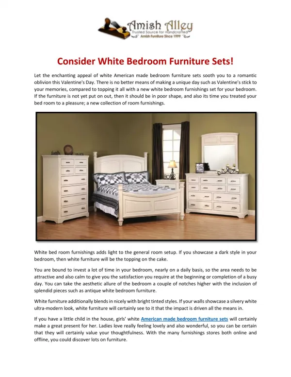 Consider White Bedroom Furniture Sets!