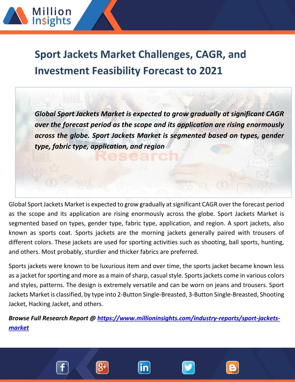 sport jackets market challenges cagr