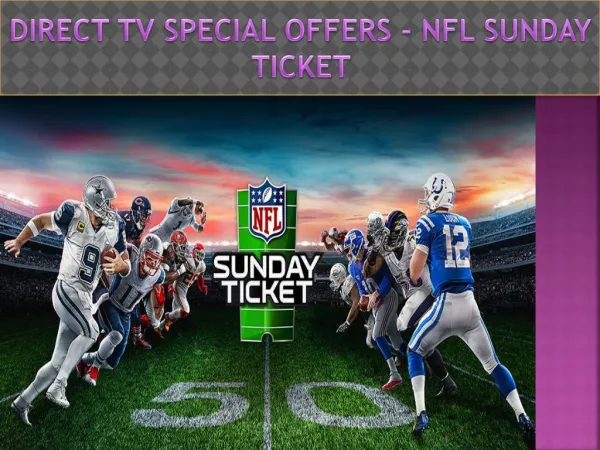Direct TV Special Offers – NFL Sunday Ticket