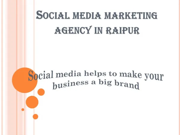 social media marketing agency in Raipur