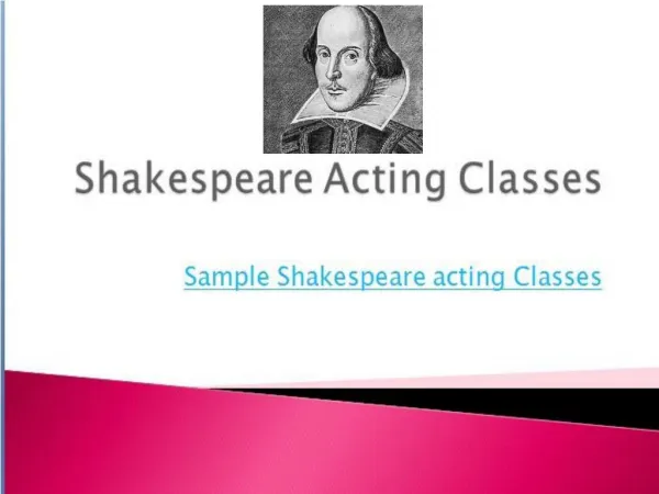 Find Top Shakespeare Acting Coaching NYC