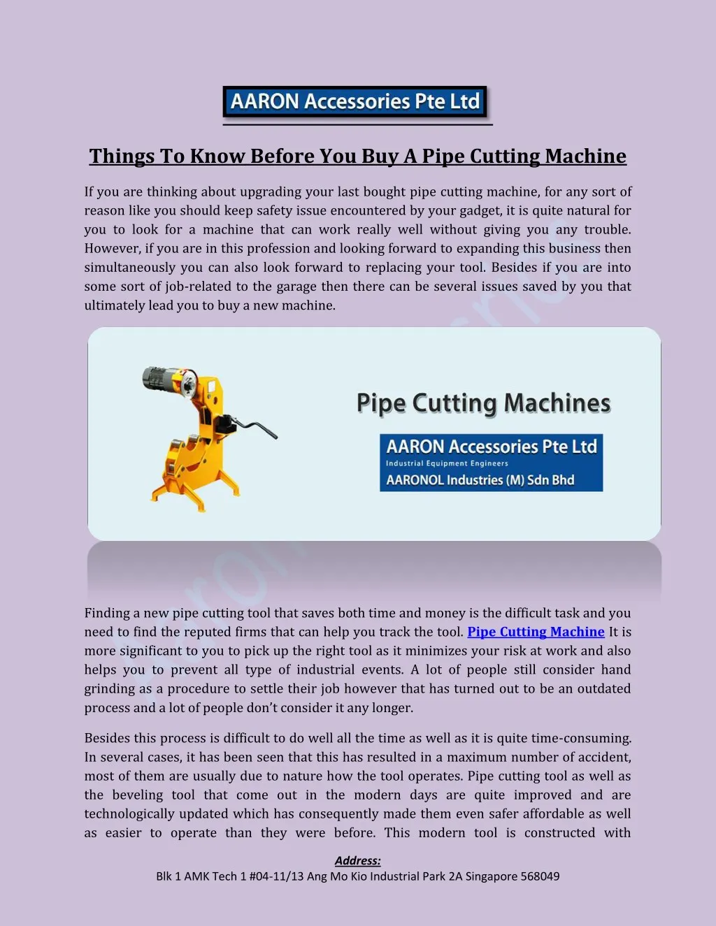things to know before you buy a pipe cutting