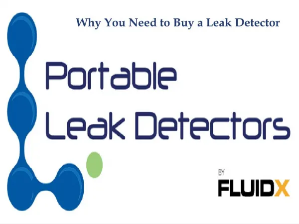 Why You Need to Buy a Leak Detector