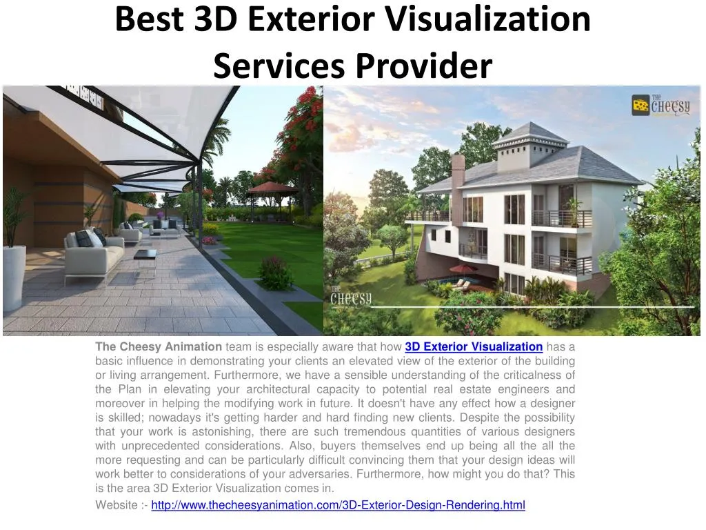 best 3d exterior visualization services provider