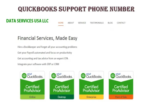 Data Services USA LLC - Quickbooks Payroll Service 1844-777-1902