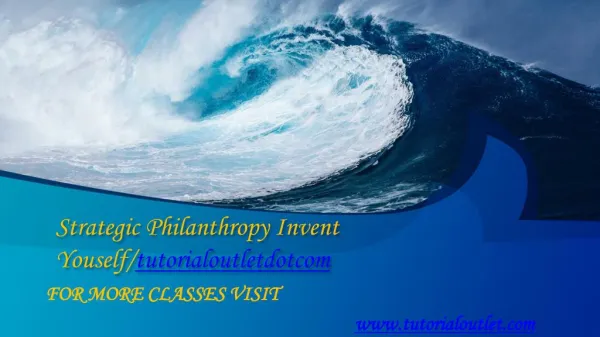 Strategic Philanthropy Invent Youself/tutorialoutletdotcom