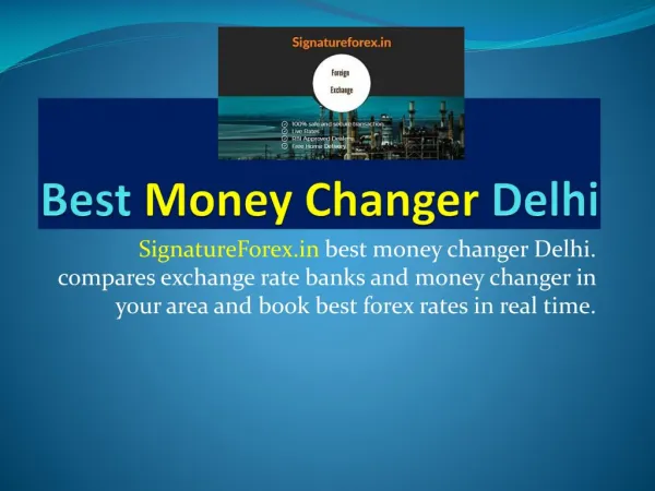 Money exchange service Delhi