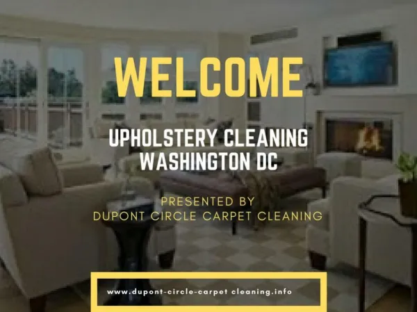 Upholstery Cleaning Washington DC