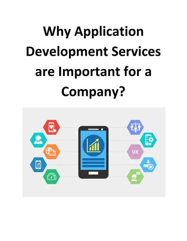 Why Application Development Services are Important for a Company?