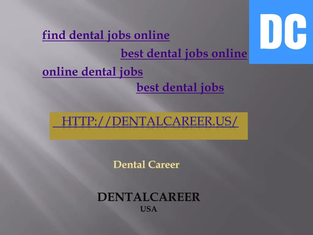 find dental jobs online