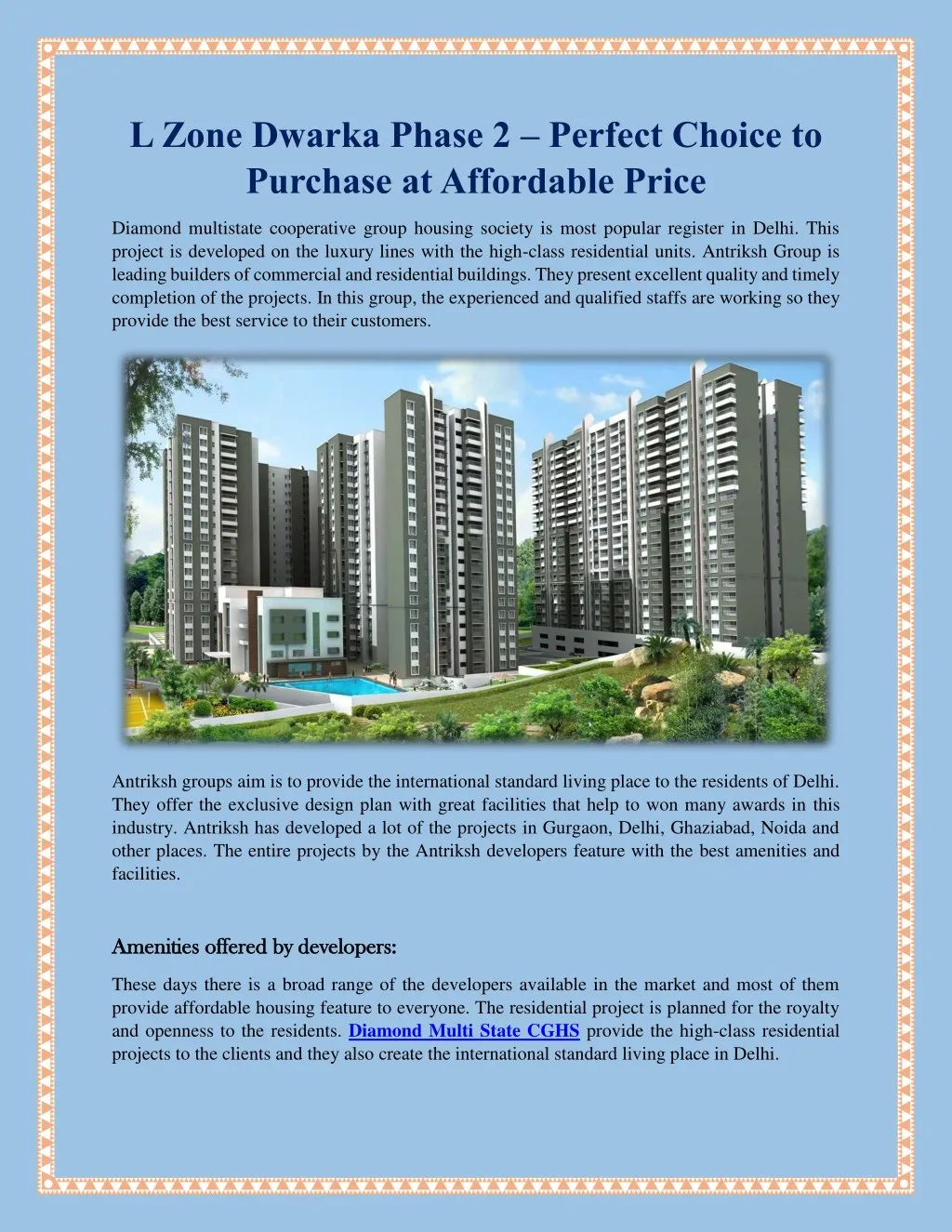 l zone dwarka phase 2 perfect choice to purchase