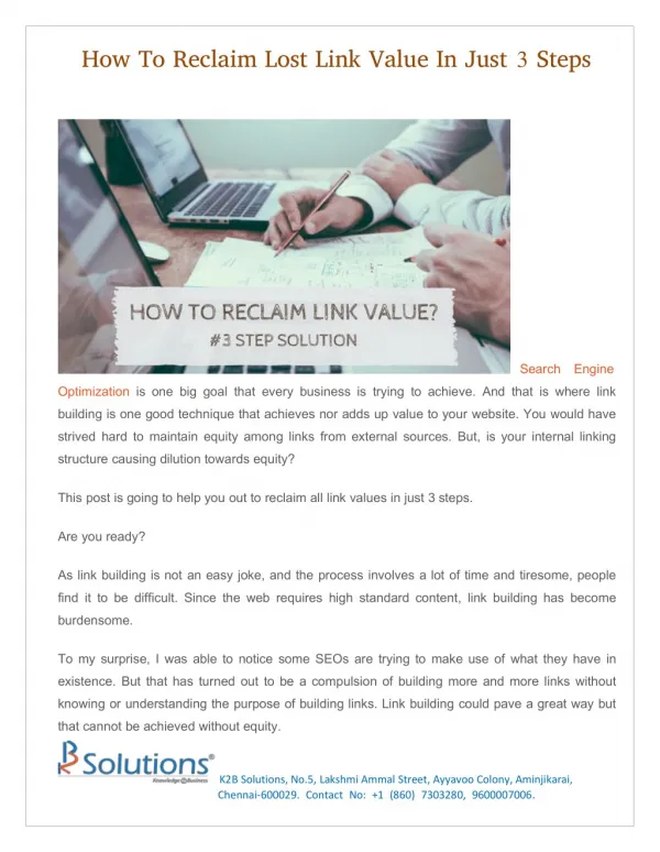 How To Reclaim Lost Link Value In Just 3 Steps