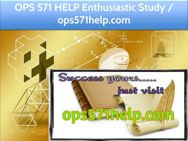OPS 571 HELP Enthusiastic Study / ops571help.com