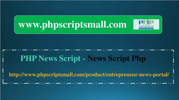 PHP News Script(phpscriptsmall) - News Script php