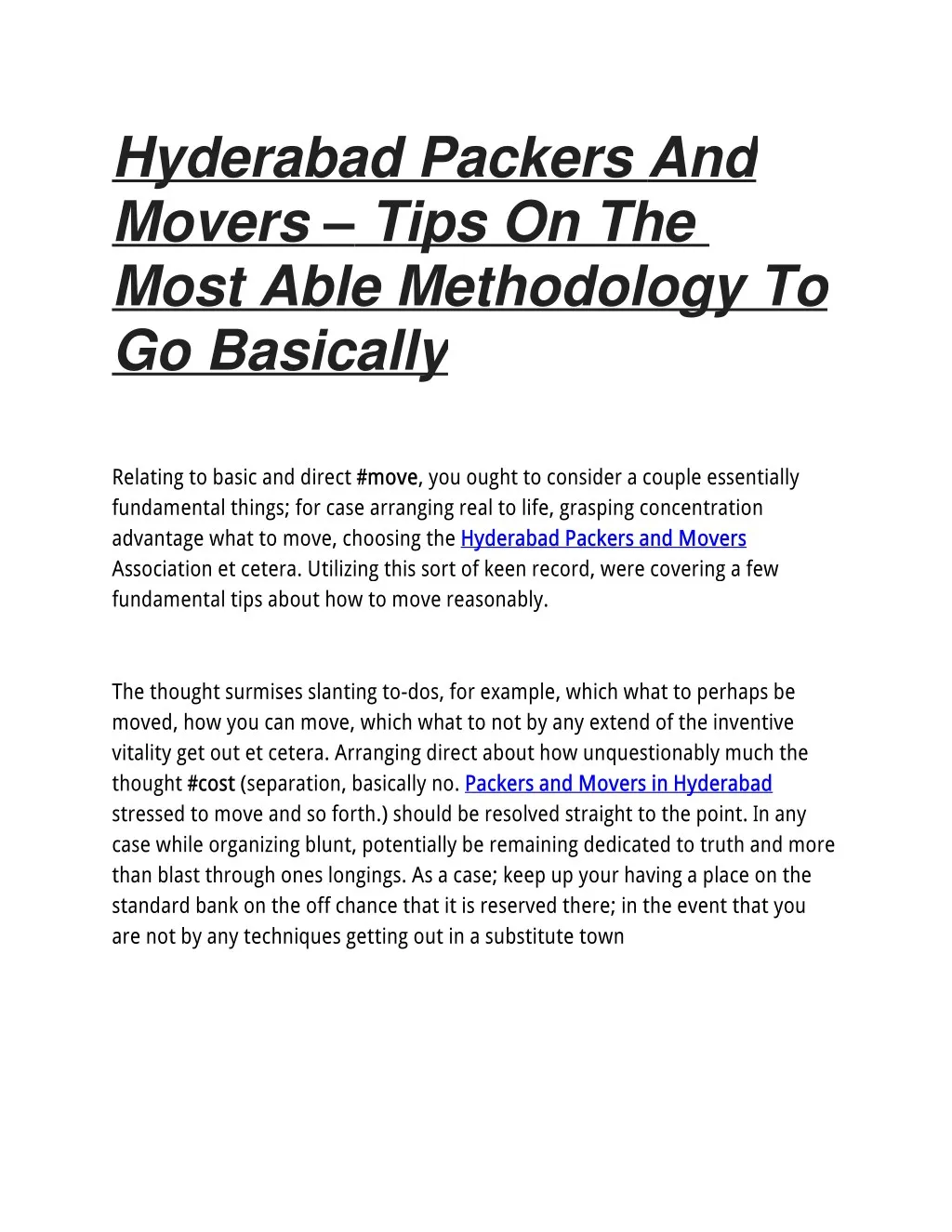 hyderabad packers and movers tips on the most