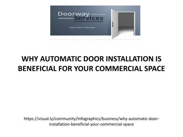 Why automatic door installation is beneficial for your commercial space