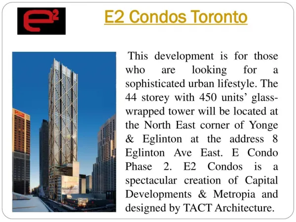 E2 Condos Toronto | Plan, Price & Availability
