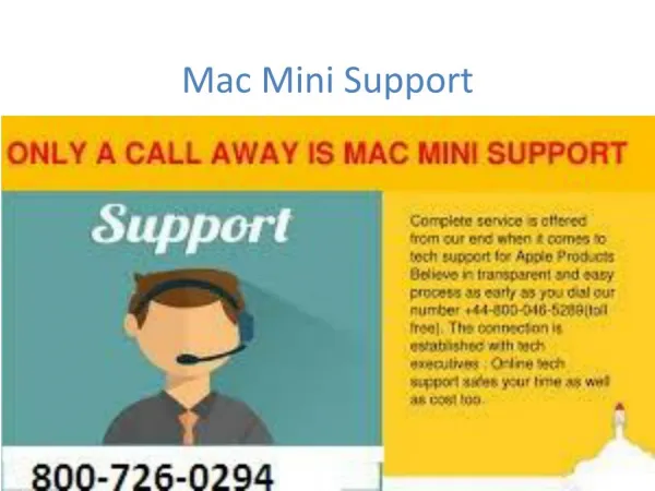 Mac Mini Technical support phone number