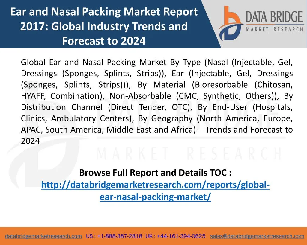 ear and nasal packing market report 2017 global