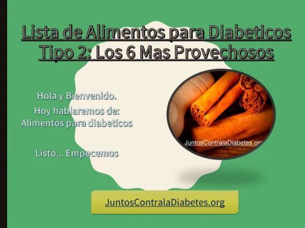 lista de alimentos para diabeticos tipo 2 los 6 mas provechosos