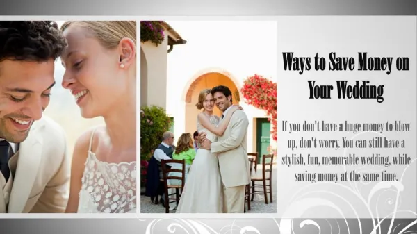 Ways to Save Money on Your Wedding