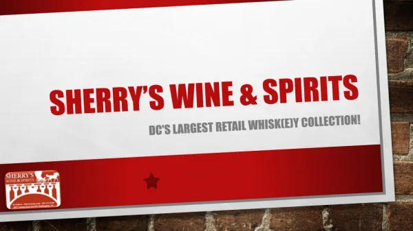 Spirits Store - Sherry's Wine and Spirits