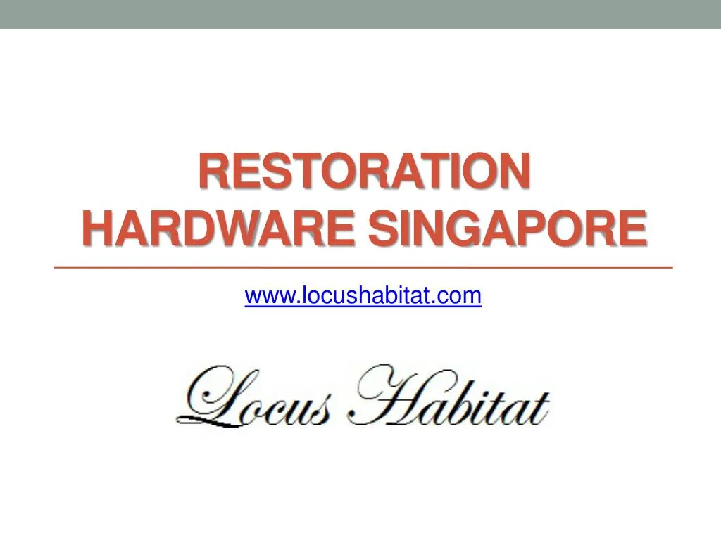 restoration hardware singapore