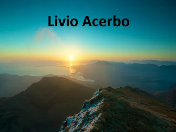 Know More About Livio Acerbo