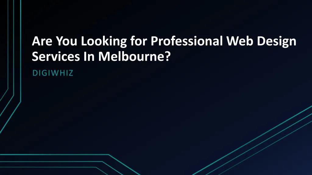 a re you looking for professional web design services in melbourne